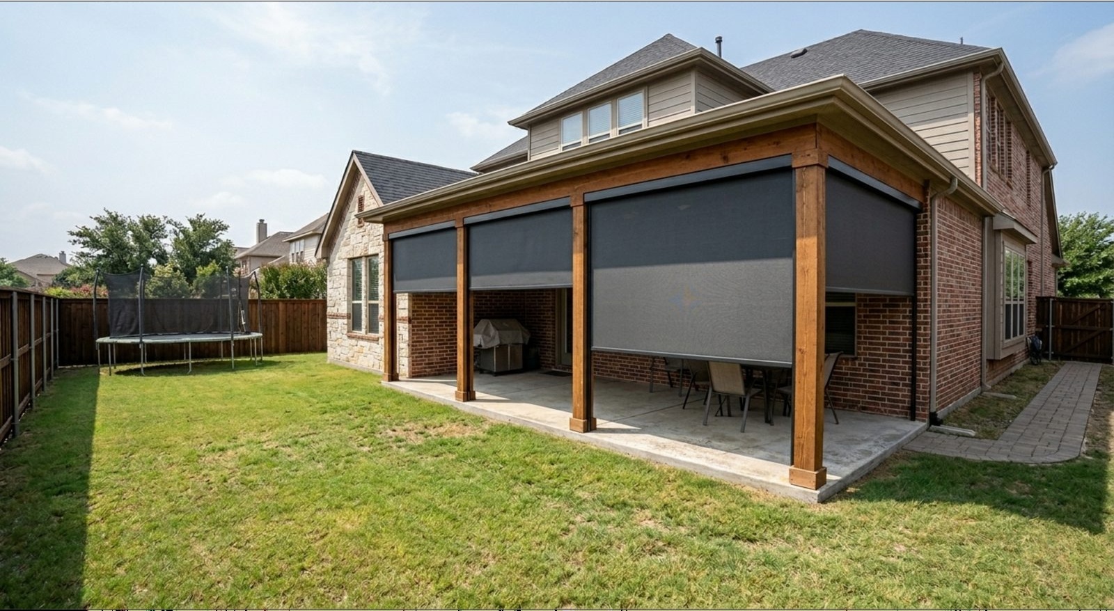 Automated Porch Screen in Denton