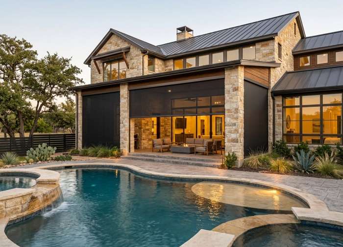 Motorized patio shade